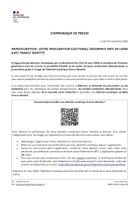 Communiqu&eacute; de presse