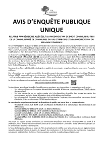 Avis d'enqu&ecirc;te publique - PLUi